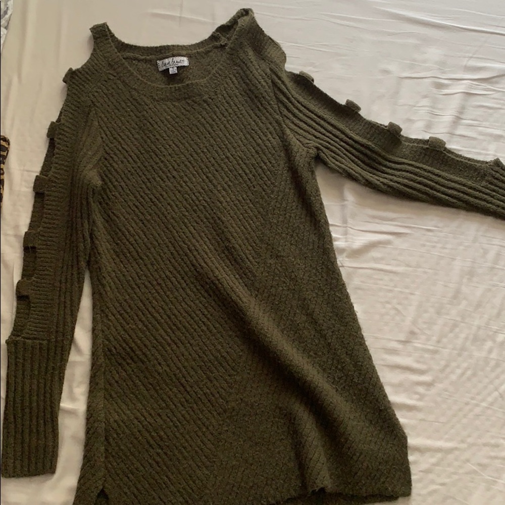 Olive Green Fall Knit Sweater